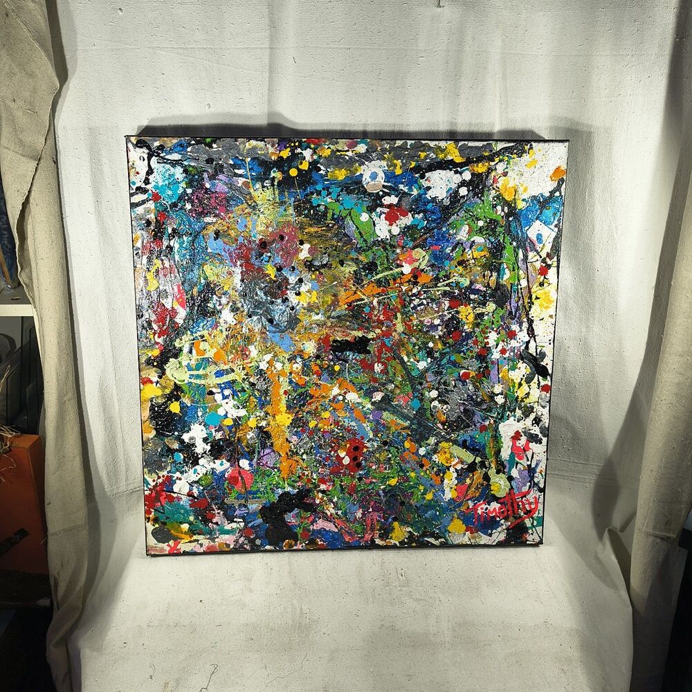 Original Acrylic Painting. " Crime Scene ". 24" X 24" By Timothy Designs